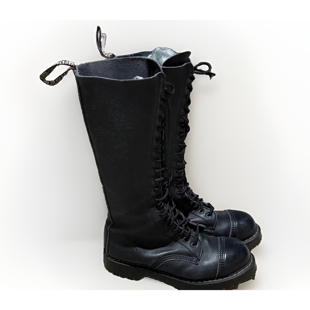 Vegetarian Shoes Airseal 20-Eye Vegan Steel Toe Combat Boots Women's 10